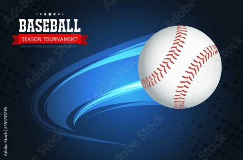 Baseball tournament, modern sports vector design