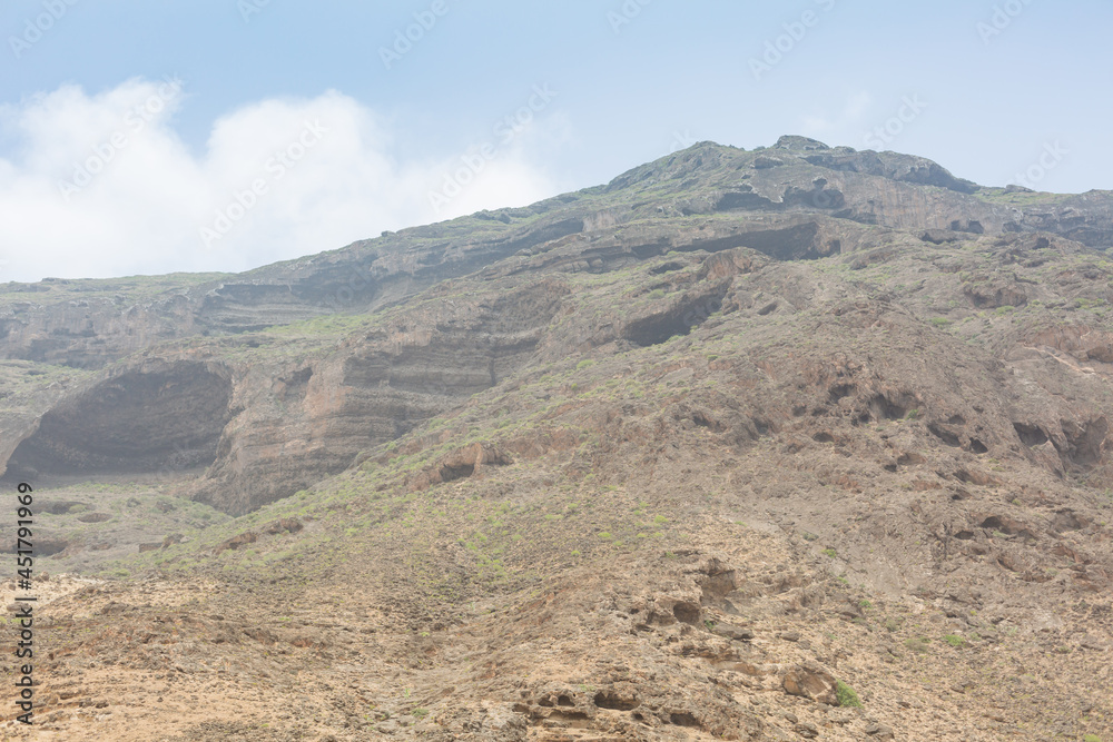 rocky mountain of al mahrah region in yemen