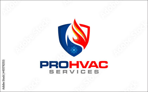 Illustration graphic vector of plumbing, heating and cooling service Logo Design template-10