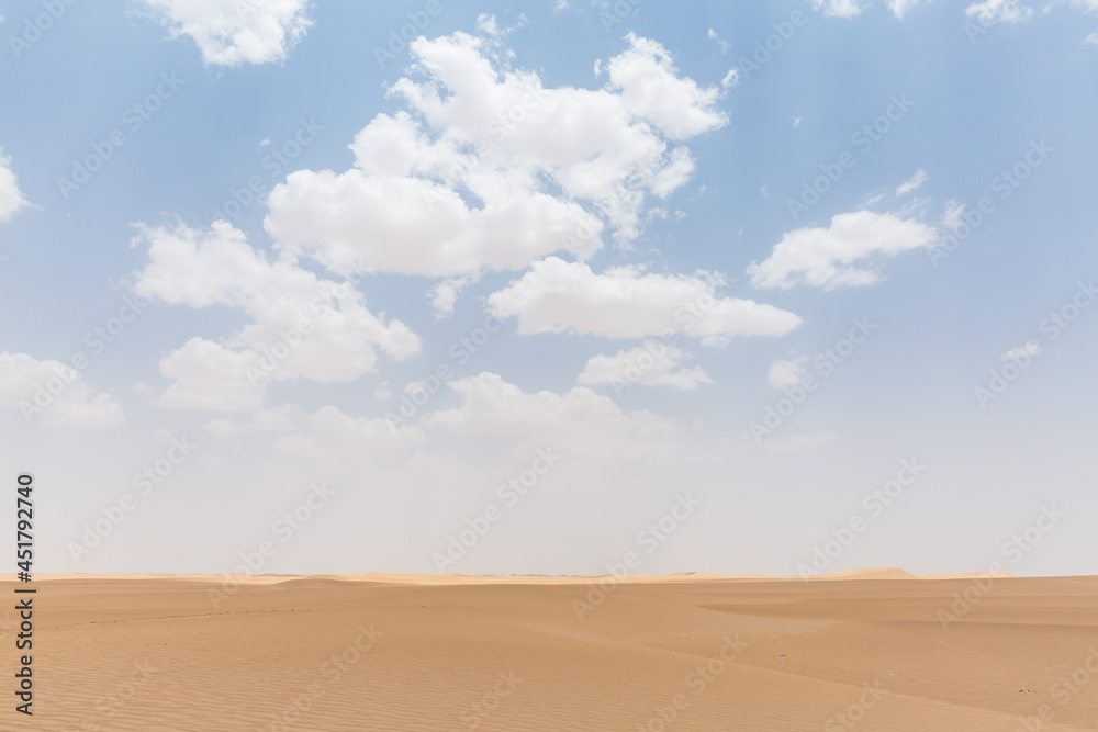 senery of beautiful vast desert and sky with clouds in marib in yemen senery of beautiful vast desert and sky with clouds in marib in yemen