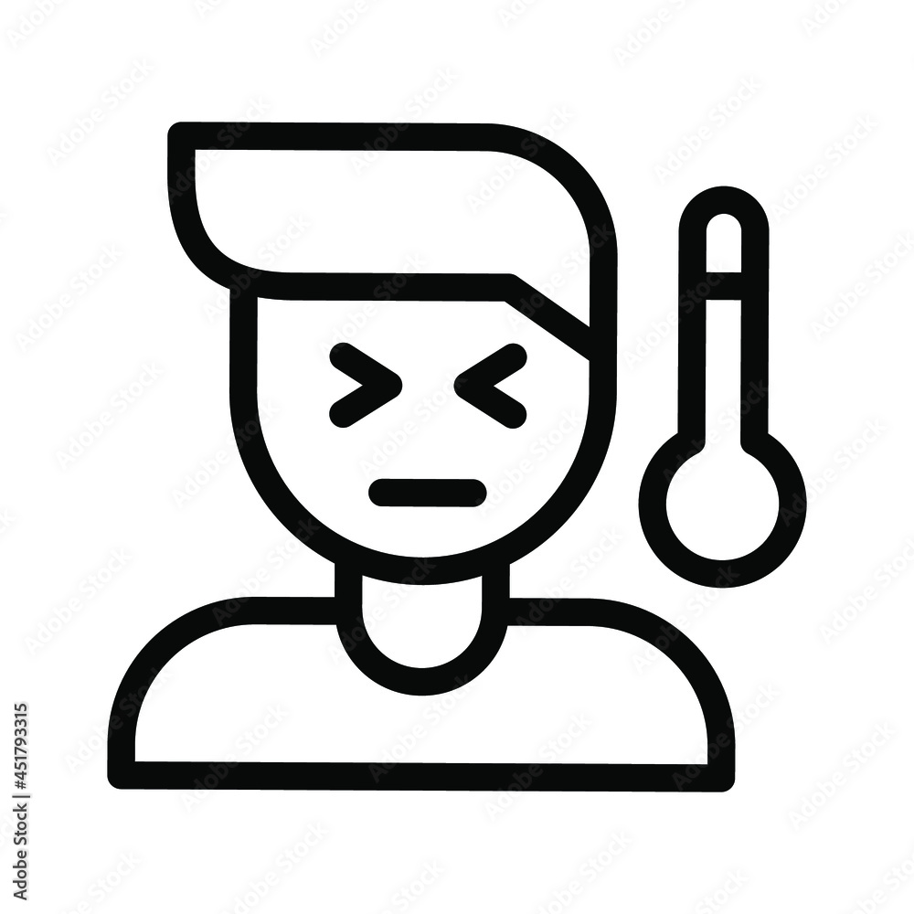 fever line icon illustration vector graphic fever line icon illustration vector graphic
