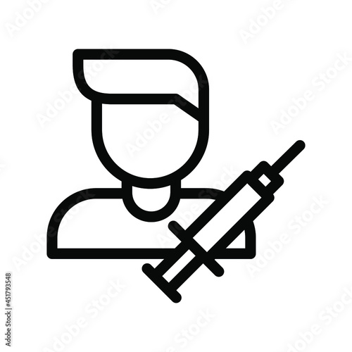 Photos vaccine line icon illustration vector graphic