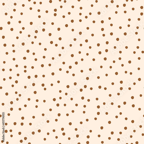 abstract seamless vector patterns. Brown spots, dots, irregular geometric patterns.