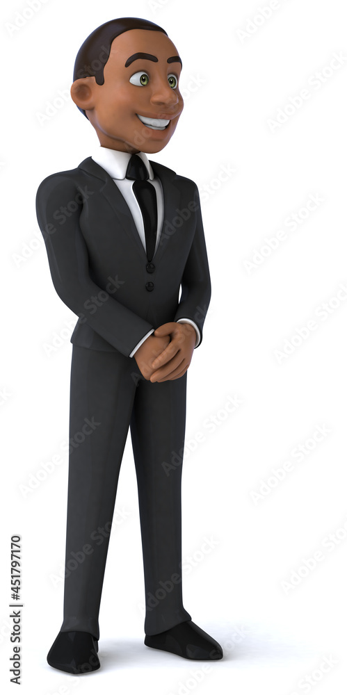 Fun 3D illustration of a cartoon character sommelier Fun 3D illustration of a cartoon character sommelier