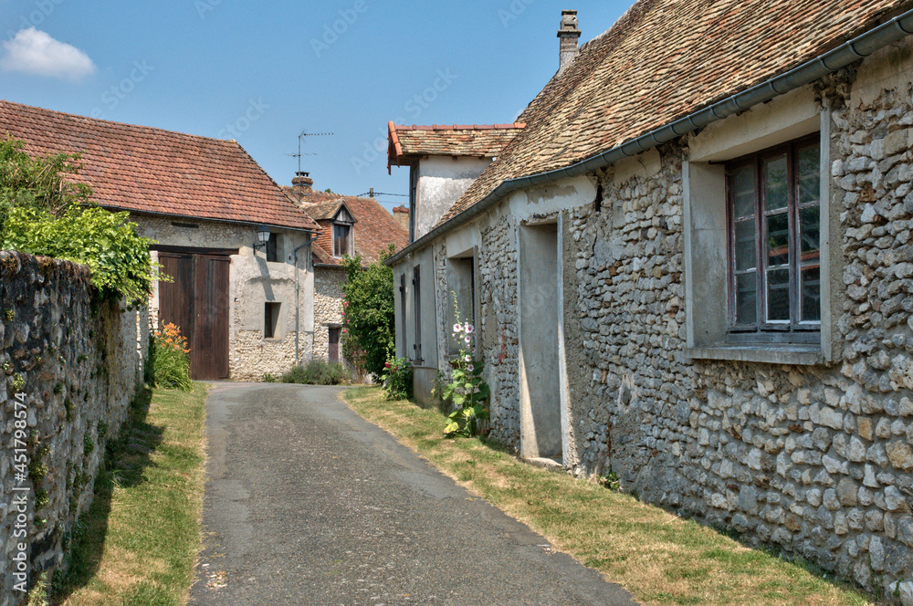 Montchauvet , France - april 3 2017 : the picturesque village