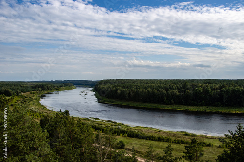 Rural landscape with river Daugava © Lelde