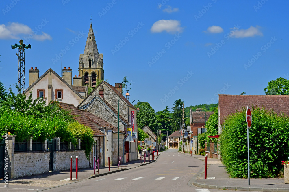Port Mort; France - june 24 2021 : picturesque village