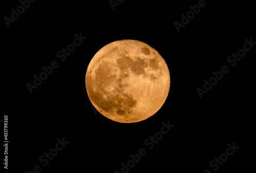 Strawberry moon seen during the month of June in Tennessee photo