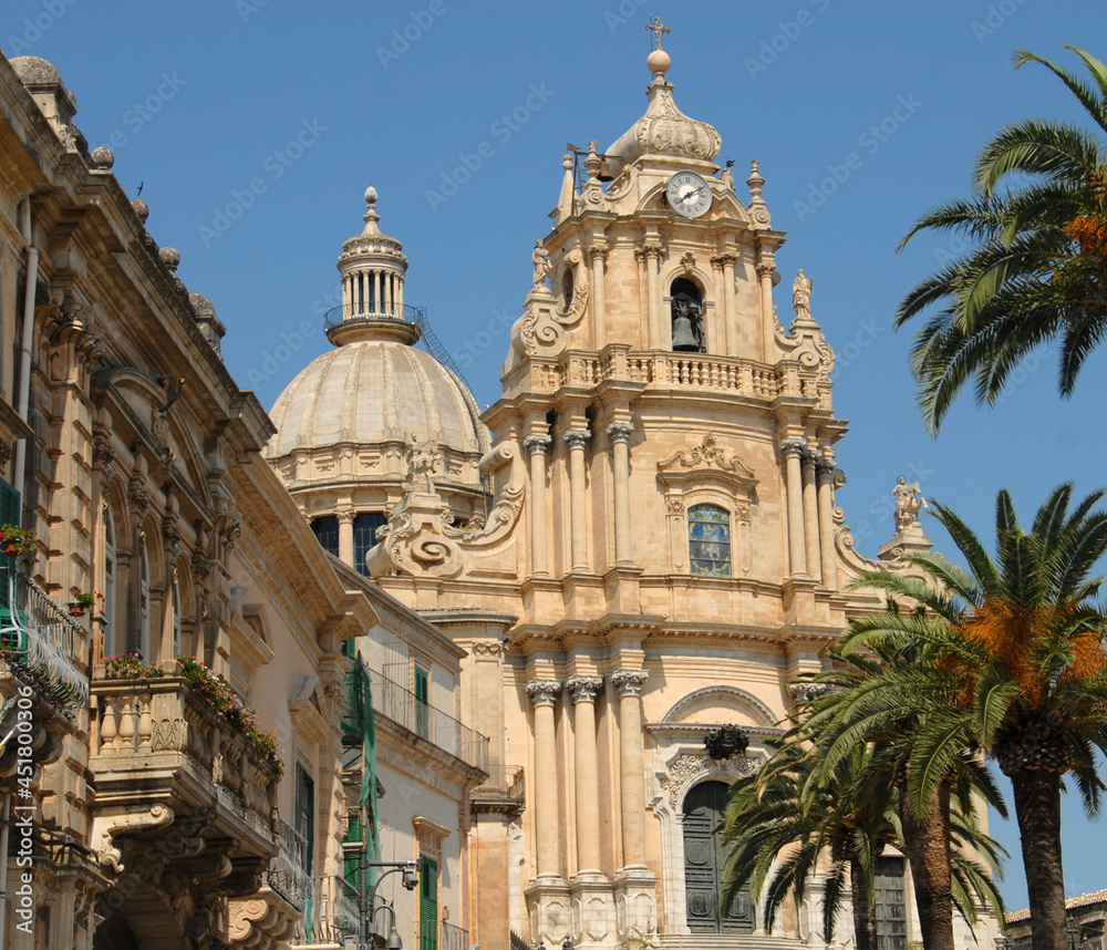 The famous collegiate Cathedral of San Giorgio is the main Catholic place of worship of Ragusa, one of the most important monuments of the city of Ragusa.