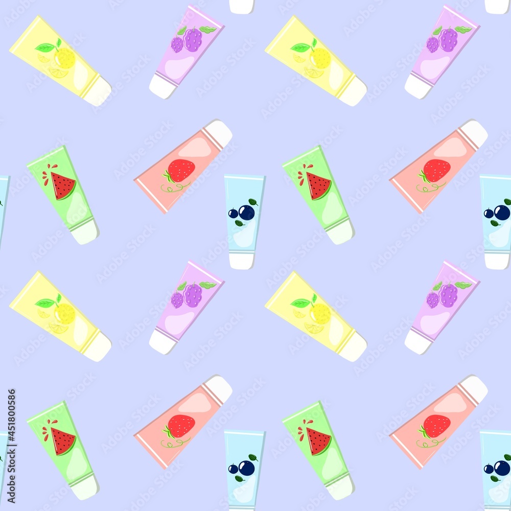 Seamless pattern with tubes. Design for clothing, fabric and other items. The illustration is drawn by hand with live lines.