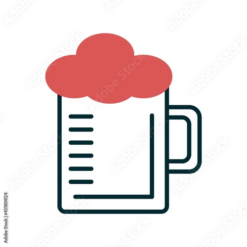 Beermug Linear Two Color Vector Icon Design