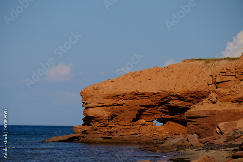 The red rocks and cliffs of Cavendish on the Gulf of St Lawrence on Prince Edward Island
