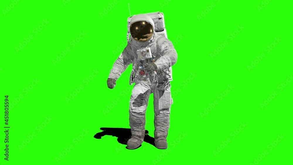 Astronaut Dancing on Green Screen. Astronaut Dancing on Green Screen.