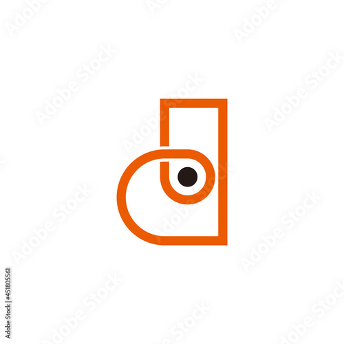 letter d wallet geometric line logo vector