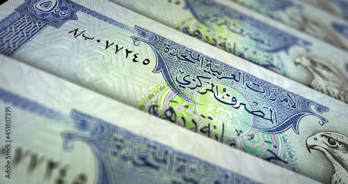 Photography Arab Emirates Dirhams money banknotes pack illustration