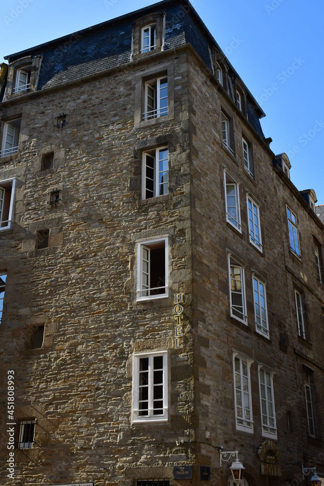 Saint Malo; France - july 28 2019 : picturesque city in summer
