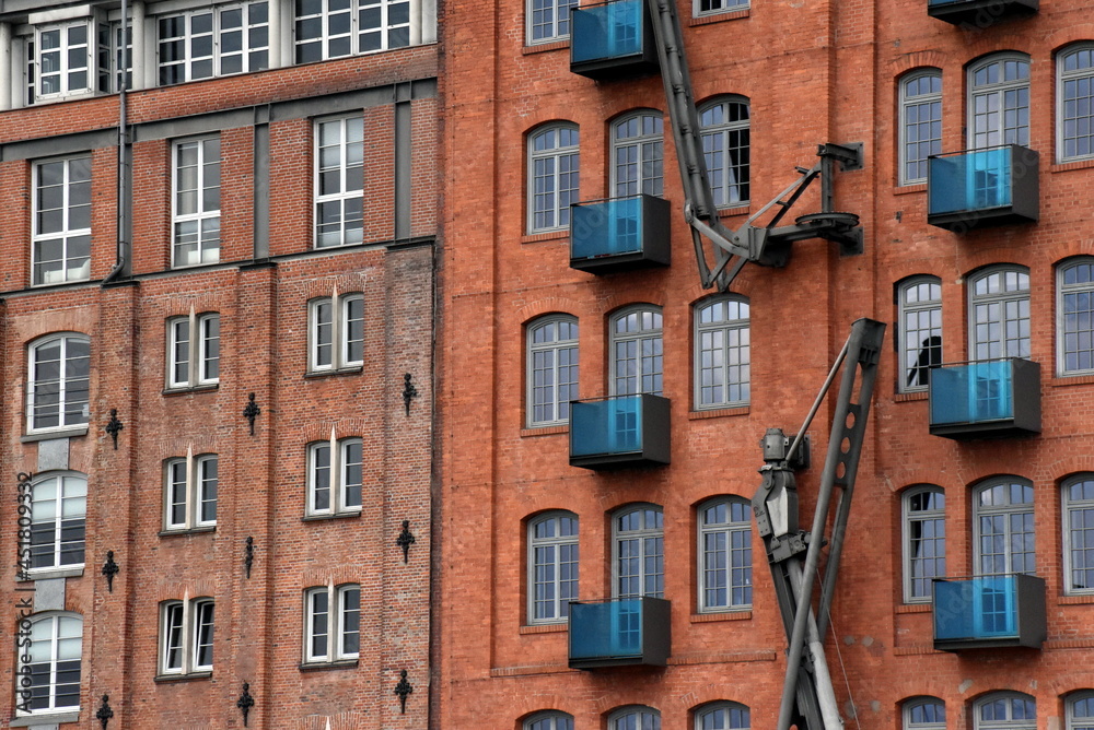 Fassaden in der Hafencity von Hamburg