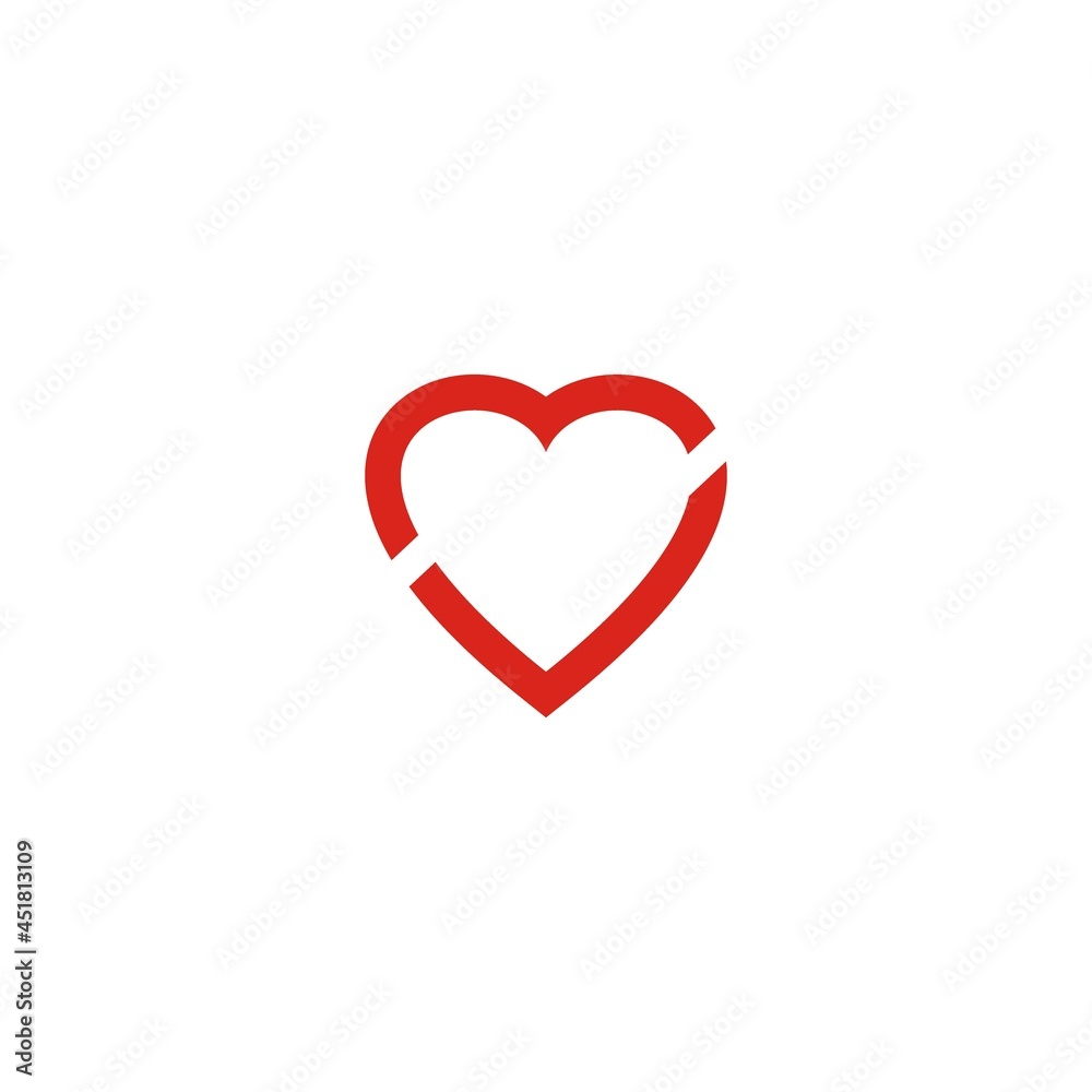 Heart with check icon design Stock vector illustration on white background Heart with check icon design Stock vector illustration on white background