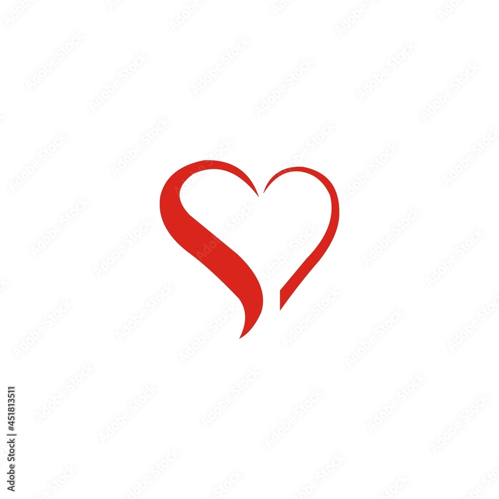 Heart with check icon design Stock vector illustration on white background