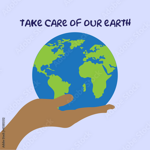 world vector for earth care campaign  the vector can be used for web  news  health news  and more
