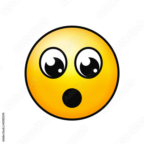 Emoji emoticon amazed and stunned