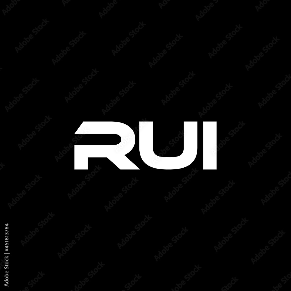 RUI letter logo design with black background in illustrator, vector logo modern alphabet font overlap style. calligraphy designs for logo, Poster, Invitation, etc. RUI letter logo design with black background in illustrator, vector logo modern alphabet font overlap style. calligraphy designs for logo, Poster, Invitation, etc.