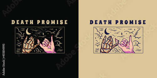 death promise illustration for t-shirt