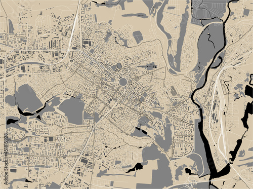 map of the city of Poltava, Ukraine