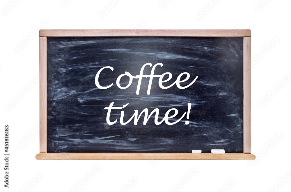Obraz premium coffee time on the blackboard