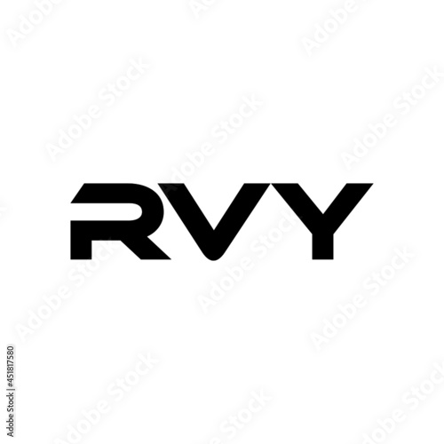 RVY letter logo design with white background in illustrator, vector logo modern alphabet font overlap style. calligraphy designs for logo, Poster, Invitation, etc.