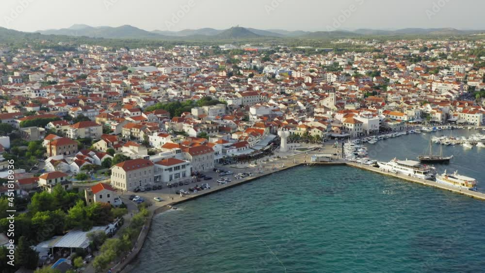 Aerial view of Vodice town in Croatia Aerial view of Vodice town in Croatia
