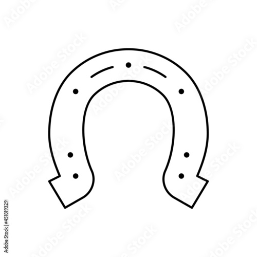 Horseshoe icon vector. lucky illustration sign. casino illustration symbol.