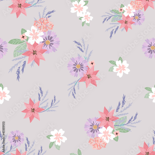 Hand painted floral Seamless Pattern. A Pattern for wallpaper, fashion and print