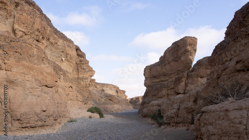 The riverbed of the Sesriem Canyon, a popular hiking trail at Sesriem, Namibia