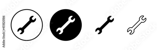 wrench icons set. Wrench vector icon. Spanner symbol