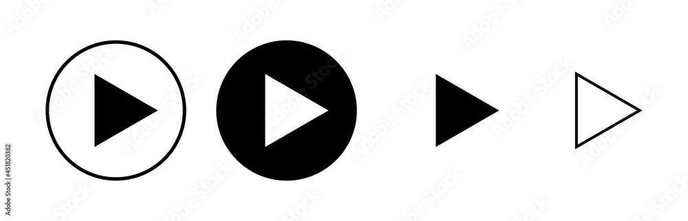 play Icons set. Play button vector icon. Video icon vector play Icons set. Play button vector icon. Video icon vector
