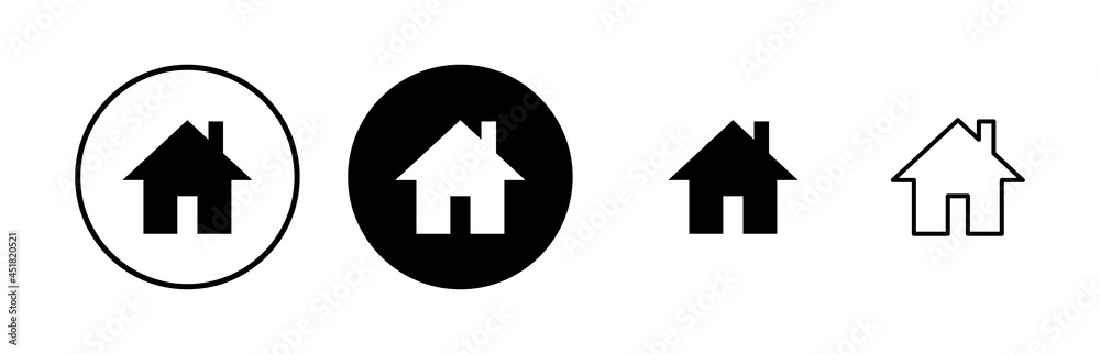 Home icons set. House vector icon. Address Home icons set. House vector icon. Address