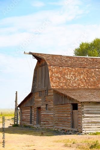 Historic Mormon settlement in Grand Teton National Park, Wyoming, USA, Mormon Row Historic District photo