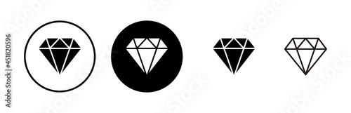 Diamond vector icons set. Diamond vector icon.