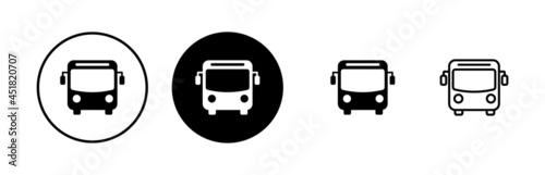 Murais de parede Bus Icons set. Bus vector icon. Public transport symbol.