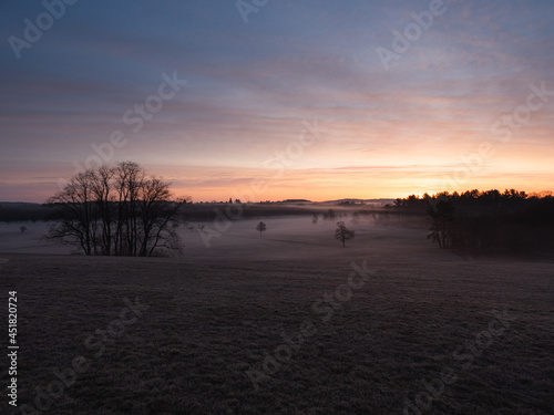 A field at sunrise in Massachusetts