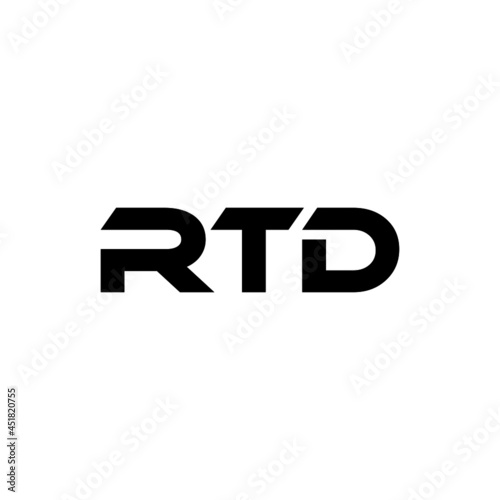 RTD letter logo design with white background in illustrator, vector logo modern alphabet font overlap style. calligraphy designs for logo, Poster, Invitation, etc. © Aftab