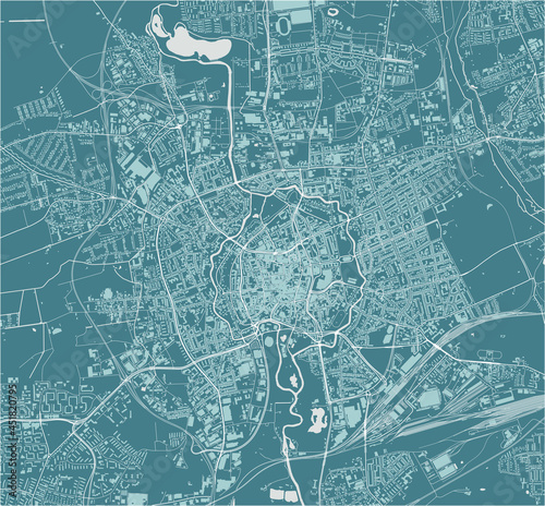 map of the city of of Braunschweig, Germany