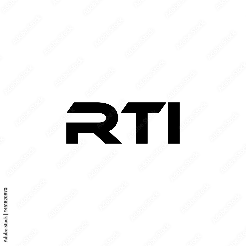 RTI letter logo design with white background in illustrator, vector logo modern alphabet font overlap style. calligraphy designs for logo, Poster, Invitation, etc.