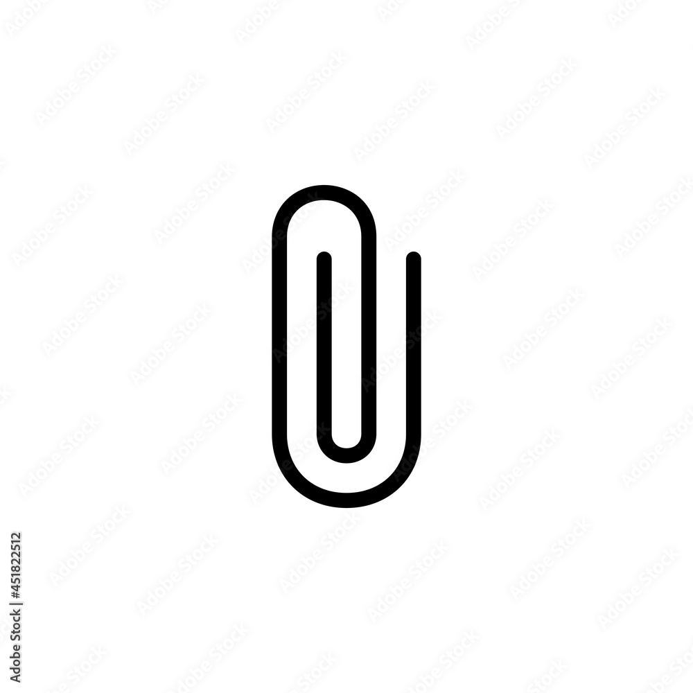 Clip icon. isolated on white background. Flat design Clip icon. isolated on white background. Flat design