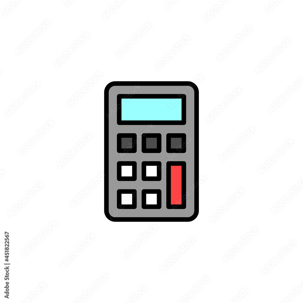Calculator icon. isolated on white background. Flat design Calculator icon. isolated on white background. Flat design