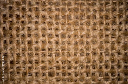 Close up detail of the natural cloth fabric