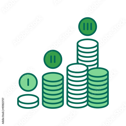 Financial plan color line icon. Plan for functioning © Backwoodsdesign