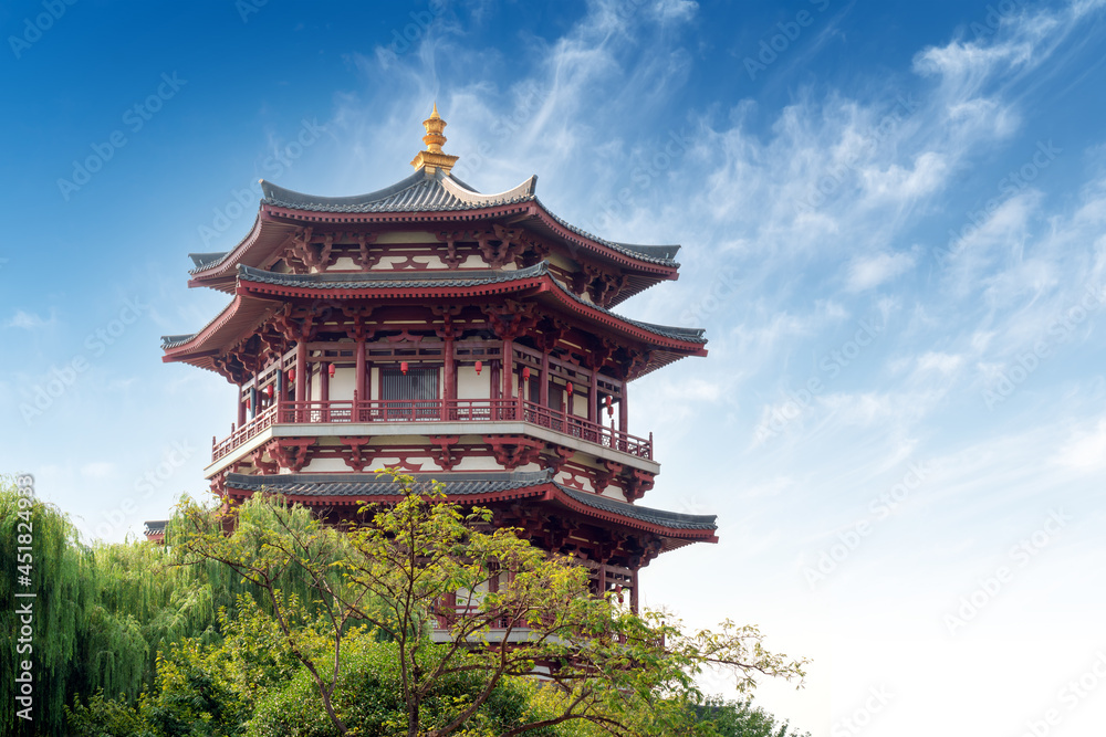 Ancient buildings: pagoda. Xi'an, China. Ancient buildings: pagoda. Xi'an, China.