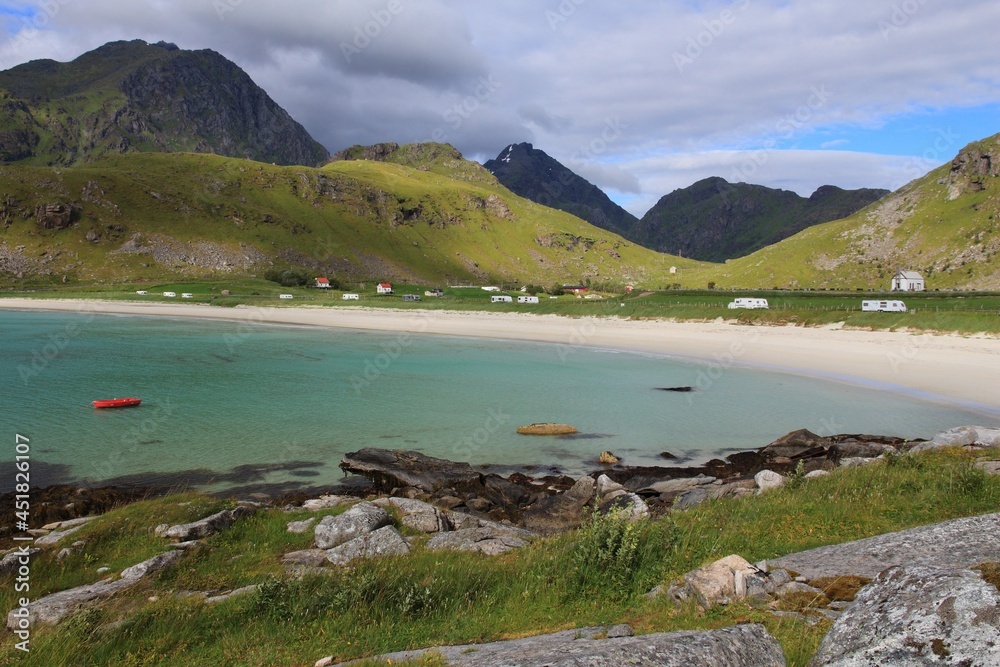 Fototapeta premium Sandy beach in Norway